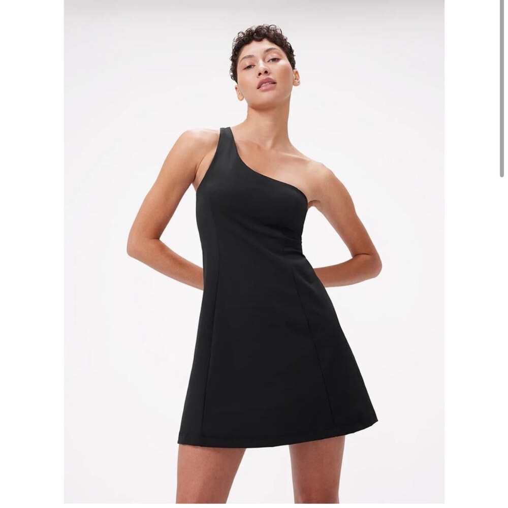 Outdoor Voices One Shoulder Dress Black Size XS